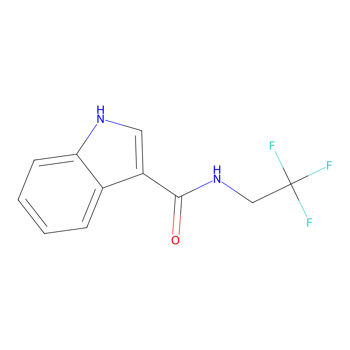 N-(2,2,2-trifluoroethyl)-1H-indole-3-carboxamide molecular structure, CAS 1155982-99-2