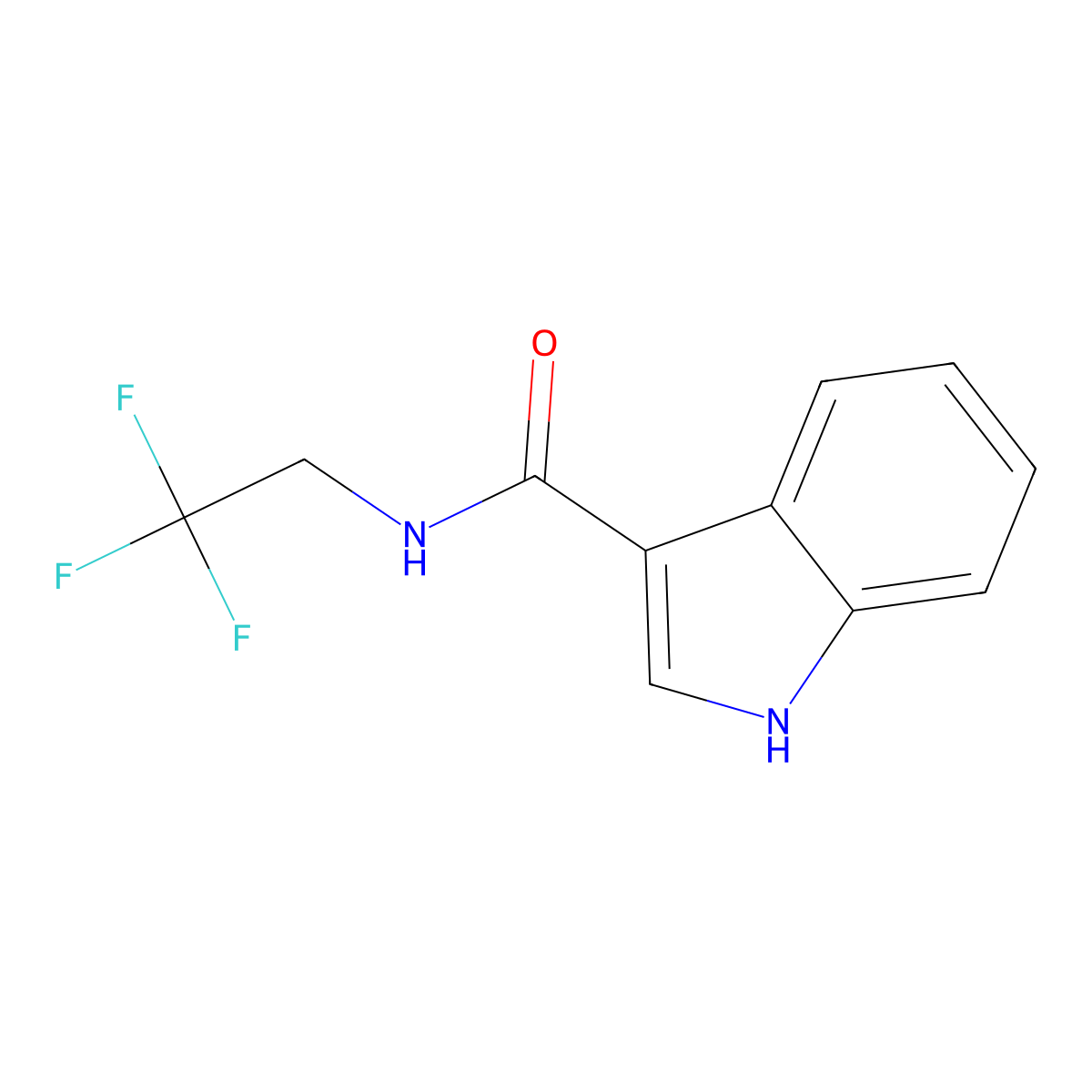 N-(2,2,2-trifluoroethyl)-1H-indole-3-carboxamide molecular structure, CAS 1155982-99-2