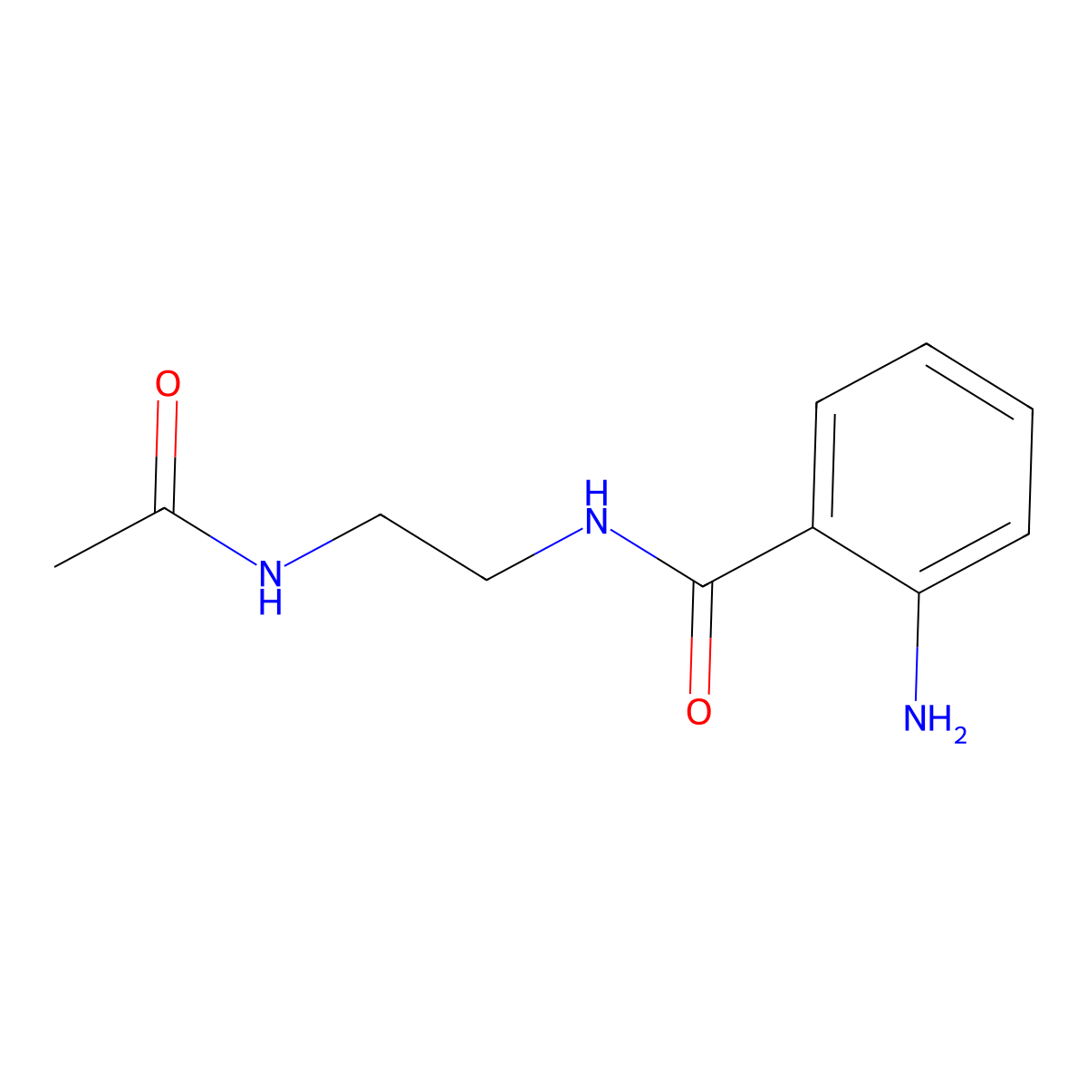 N-{2-[(2-aminophenyl)formamido]ethyl}acetamide molecular structure, CAS 1155984-88-5