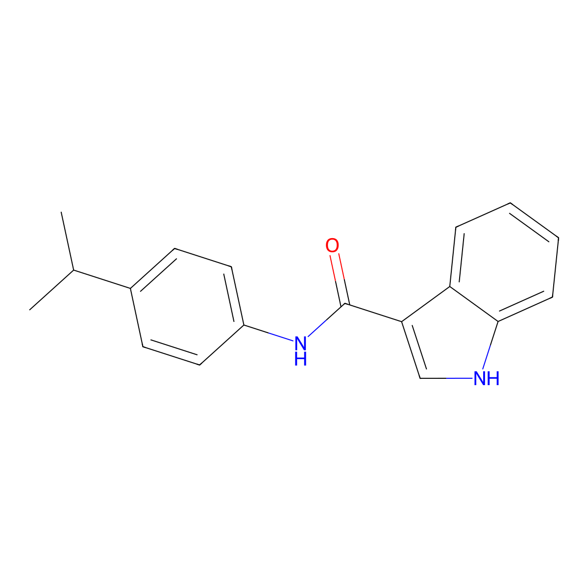 N-[4-(propan-2-yl)phenyl]-1H-indole-3-carboxamide molecular structure, CAS 1155989-10-8