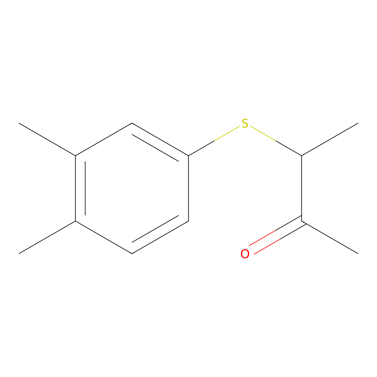 3-[(3,4-Dimethylphenyl)sulfanyl]butan-2-one molecular structure, CAS 1155990-78-5
