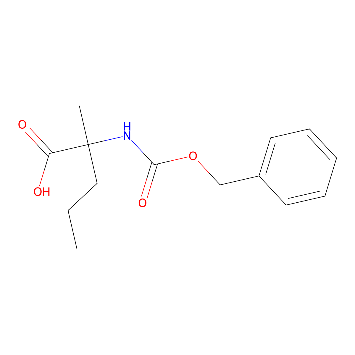 2-{[(Benzyloxy)carbonyl]amino}-2-methylpentanoic acid molecular structure, CAS 1155991-06-2