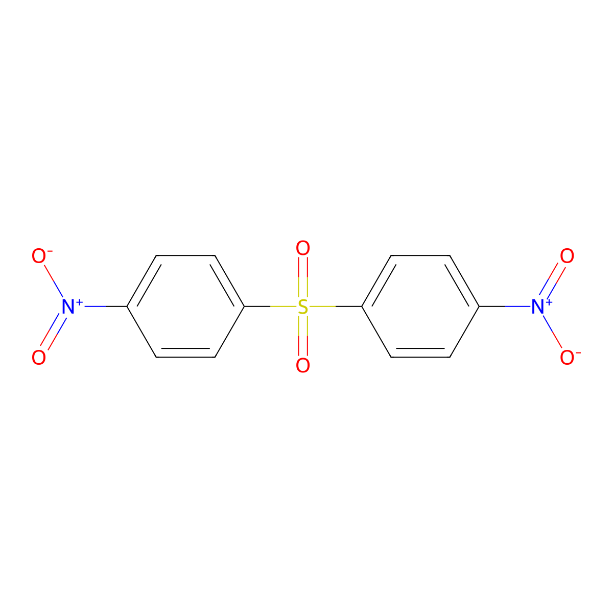 Bis(4-nitrophenyl) sulphone molecular structure, CAS 1156-50-9