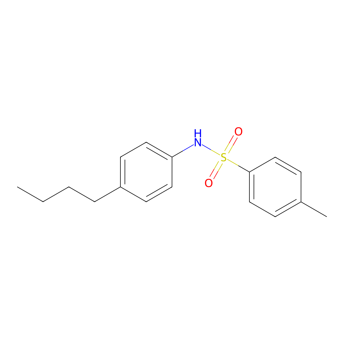 N-(4-butylphenyl)-4-methylbenzenesulfonamide molecular structure, CAS 1156-55-4