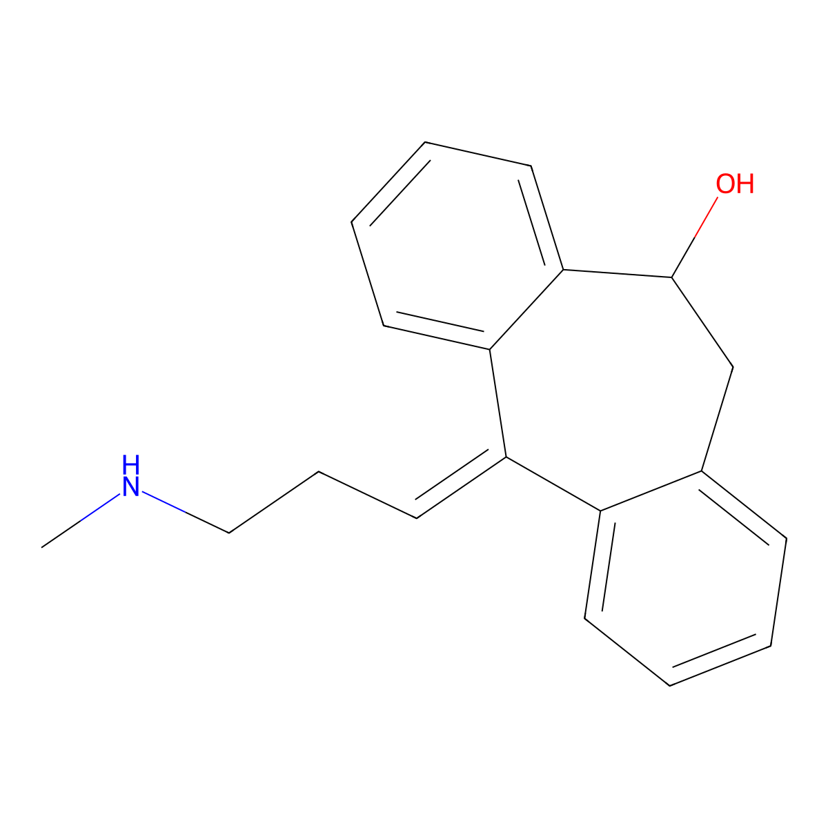 10-Hydroxynortriptyline molecular structure, CAS 1156-99-6