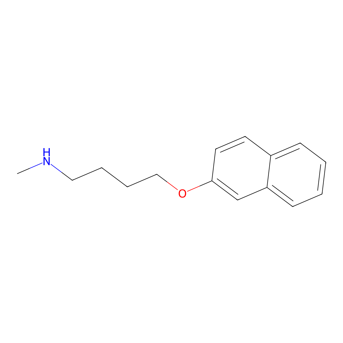 1-Butanamine, N-methyl-4-(2-naphthalenyloxy)- molecular structure, CAS 115600-83-4