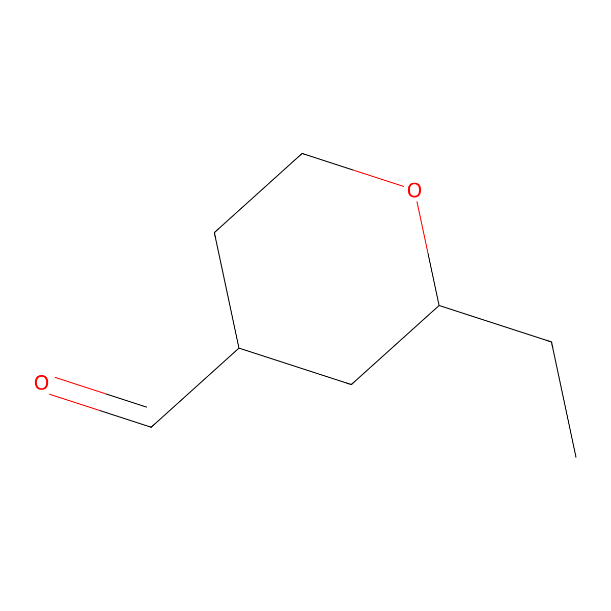2-Ethyloxane-4-carbaldehyde molecular structure, CAS 115602-97-6