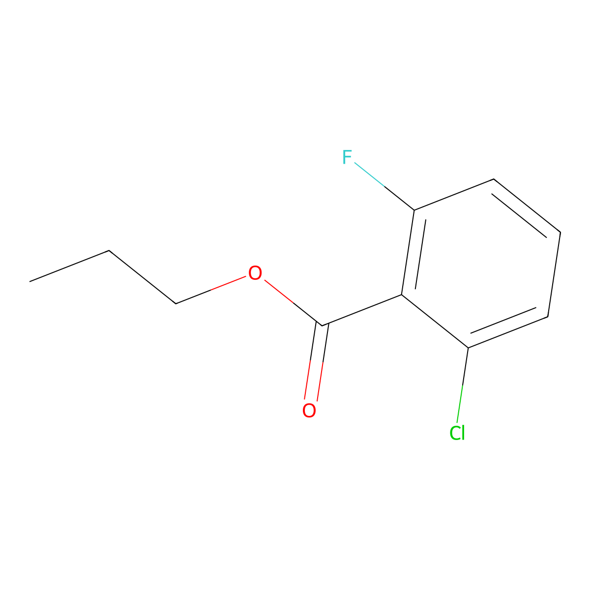 2-Chloro-6-fluorobenzoic acid propyl ester molecular structure, CAS 1156036-78-0