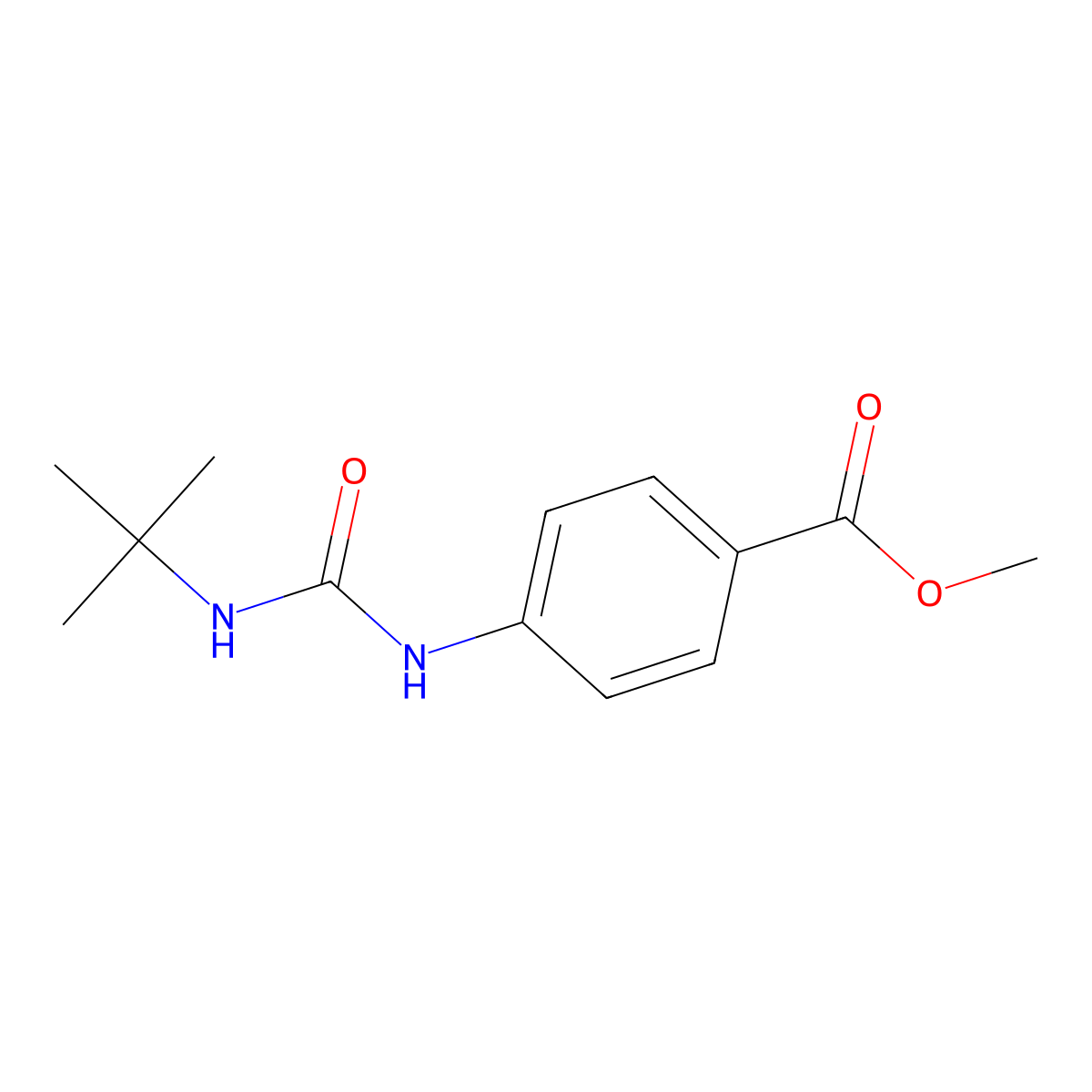 Methyl 4-(3-(tert-butyl)ureido)benzoate molecular structure, CAS 1156042-39-5
