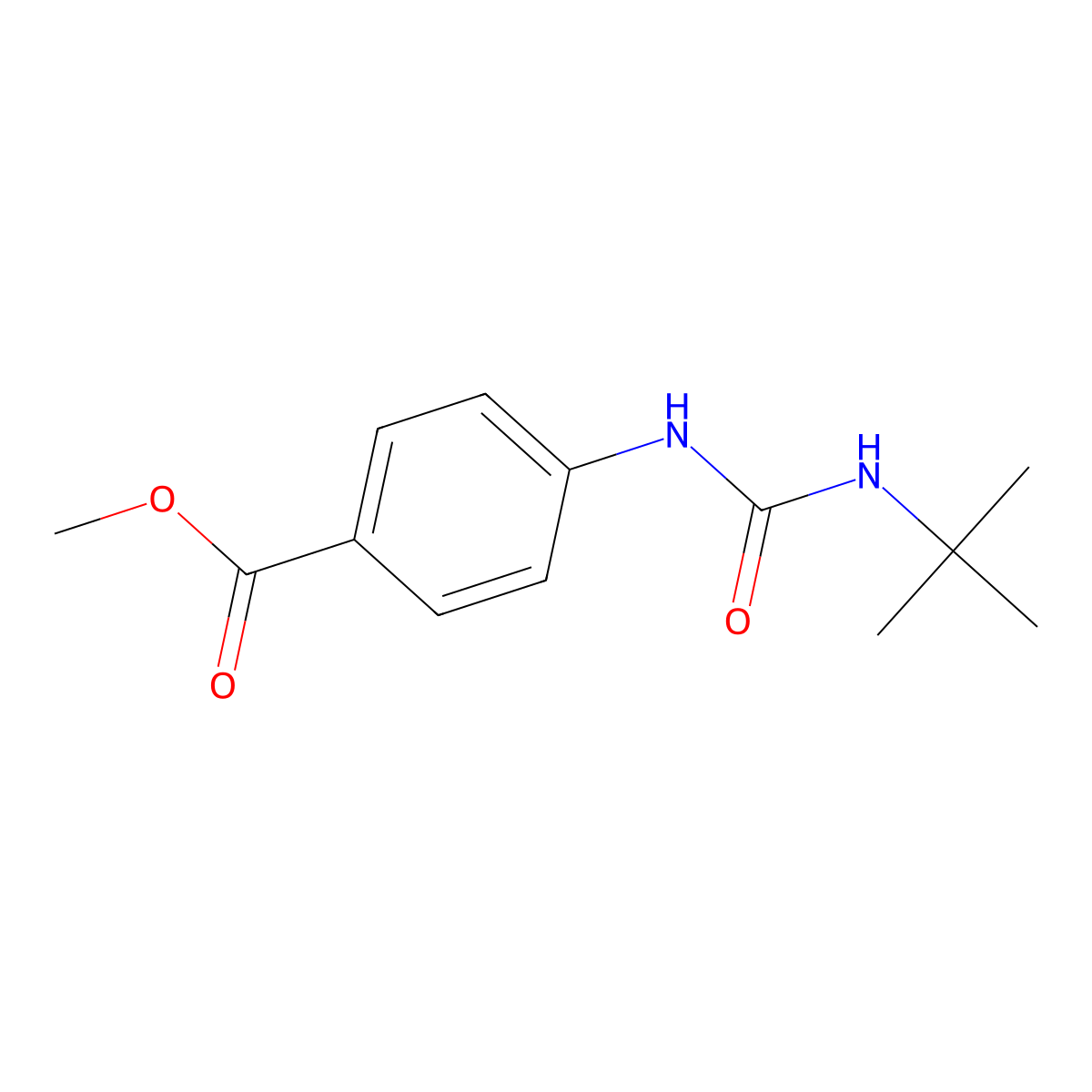 Methyl 4-(3-(tert-butyl)ureido)benzoate molecular structure, CAS 1156042-39-5