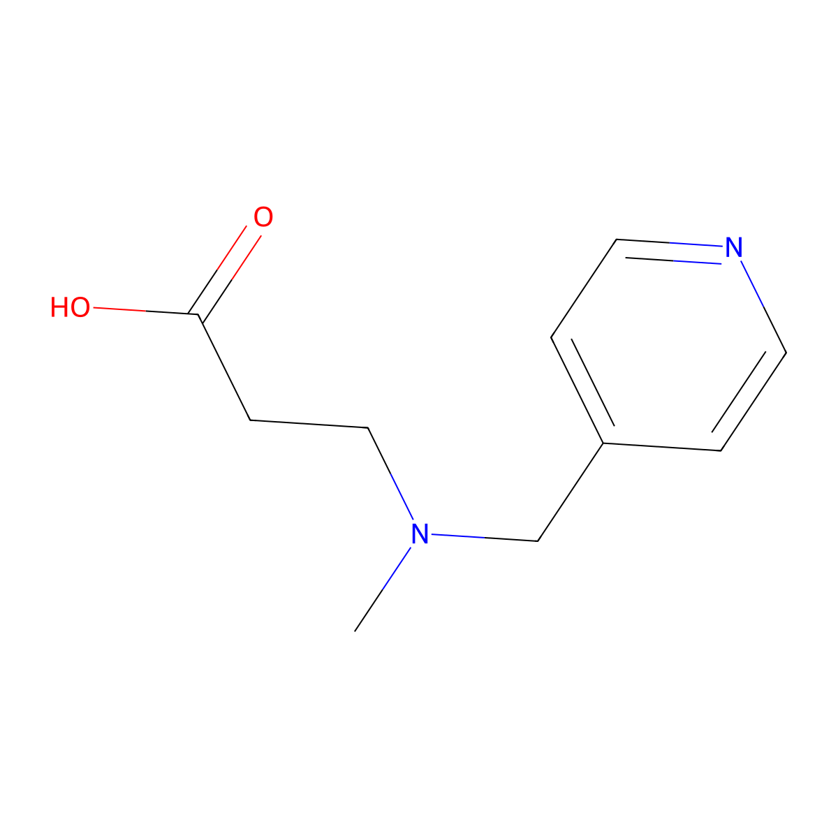3-(Methyl(pyridin-4-ylmethyl)amino)propanoic acid molecular structure, CAS 1156042-40-8