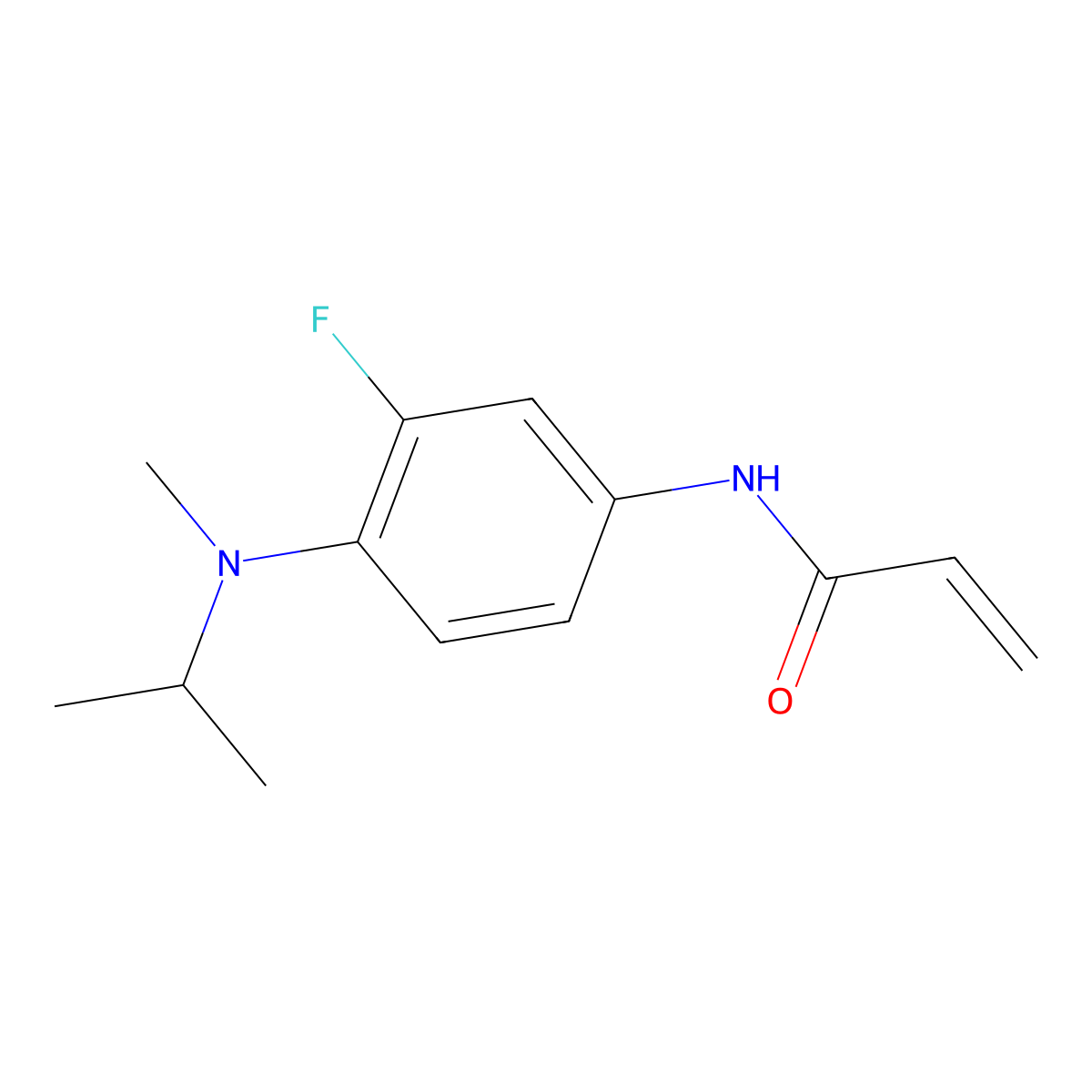 N-{3-fluoro-4-[methyl(propan-2-yl)amino]phenyl}prop-2-enamide molecular structure, CAS 1156048-30-4