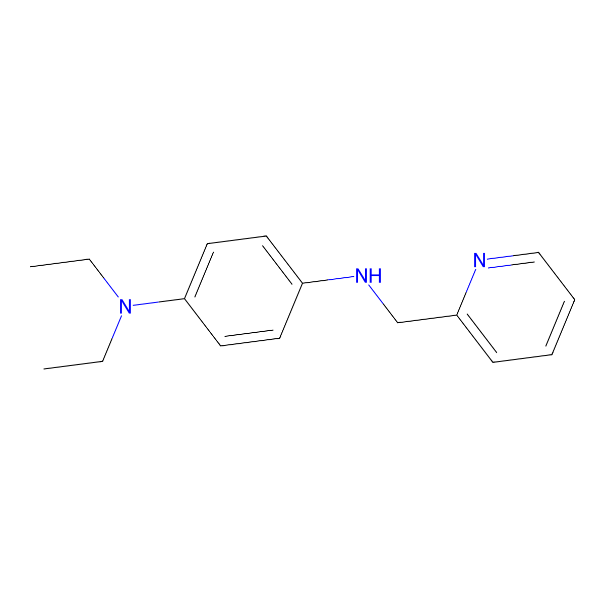 1-N,1-N-diethyl-4-N-(pyridin-2-ylmethyl)benzene-1,4-diamine molecular structure, CAS 1156060-84-2