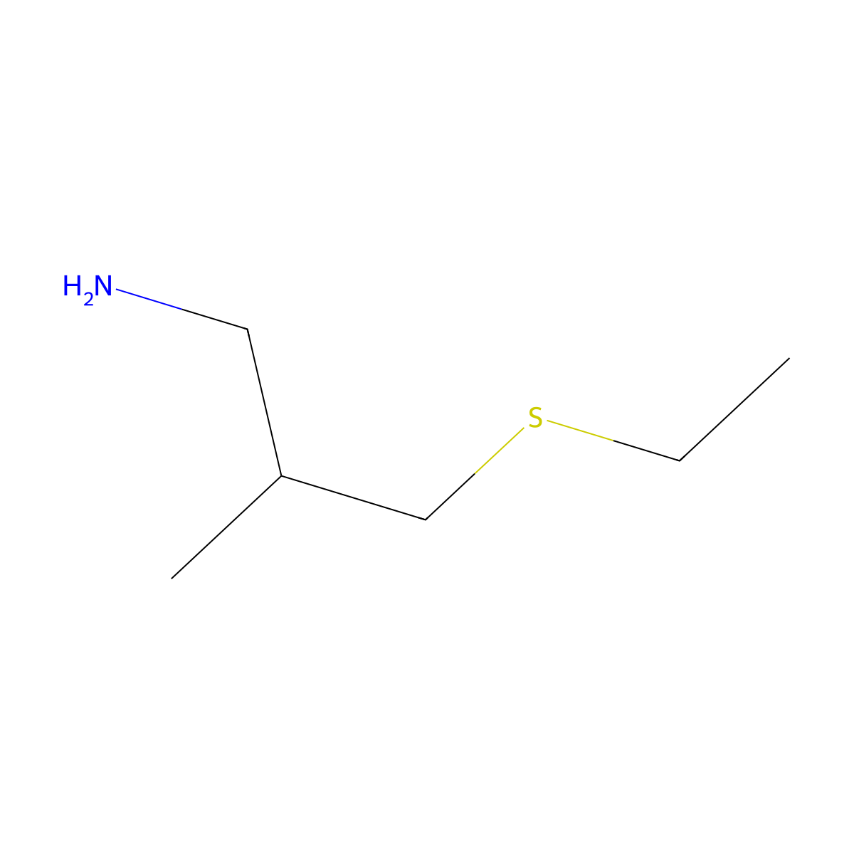 3-(Ethylsulfanyl)-2-methylpropan-1-amine molecular structure, CAS 1156063-99-8