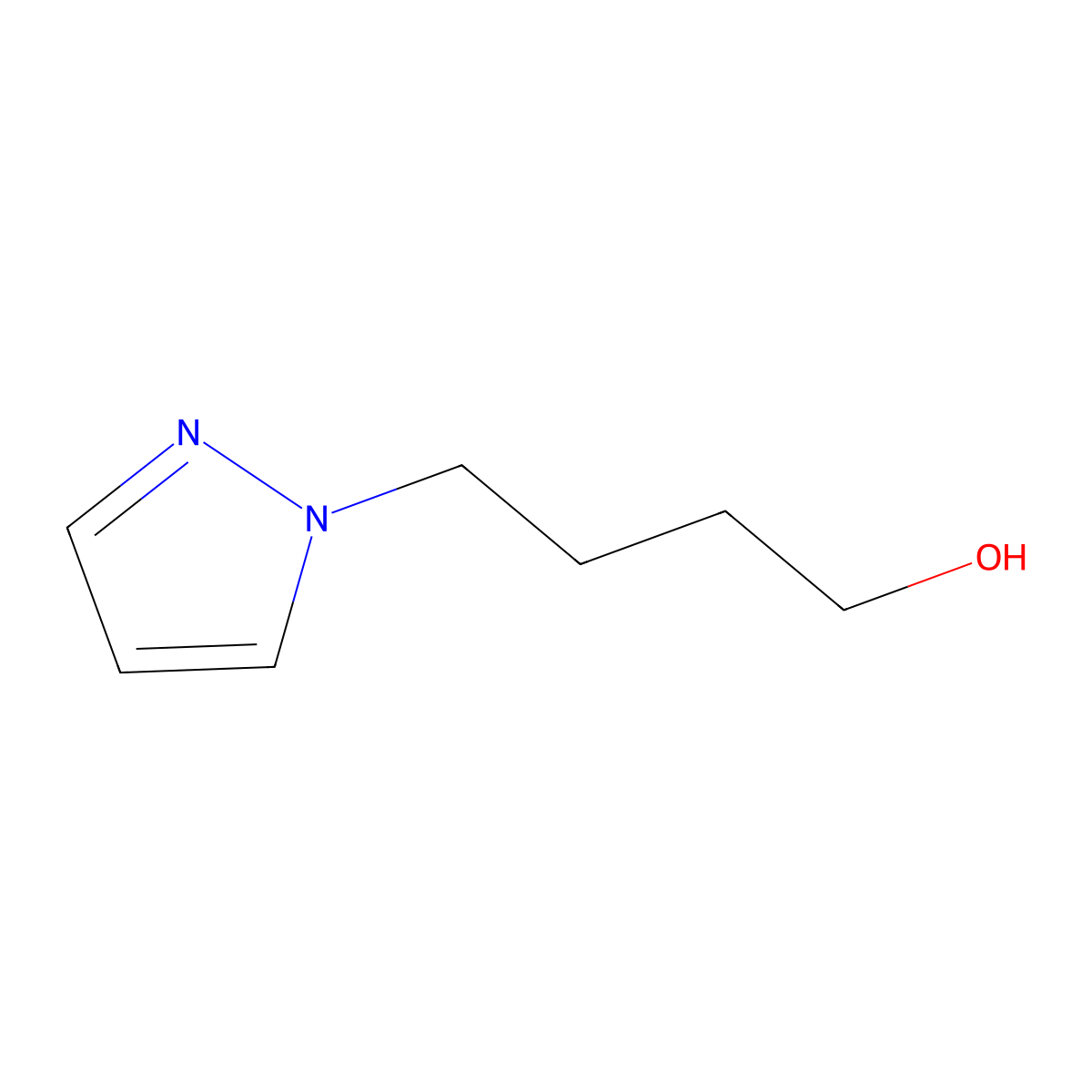 4-(1H-Pyrazol-1-yl)butan-1-ol molecular structure, CAS 1156067-60-5