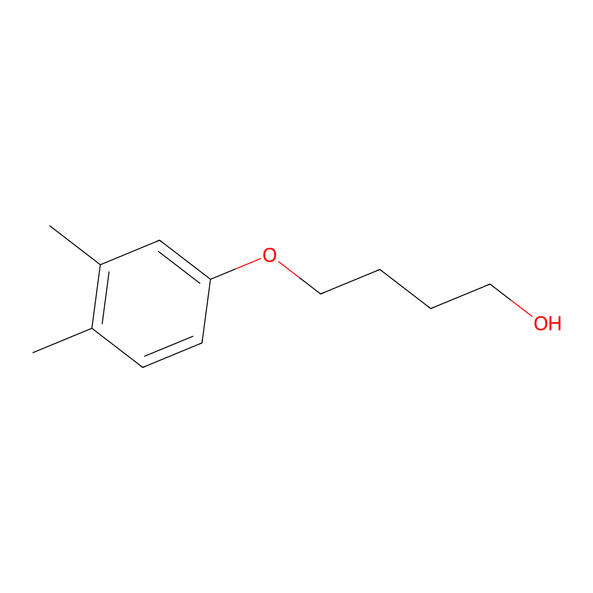 1-Butanol, 4-(3,4-dimethylphenoxy)- molecular structure, CAS 1156068-58-4