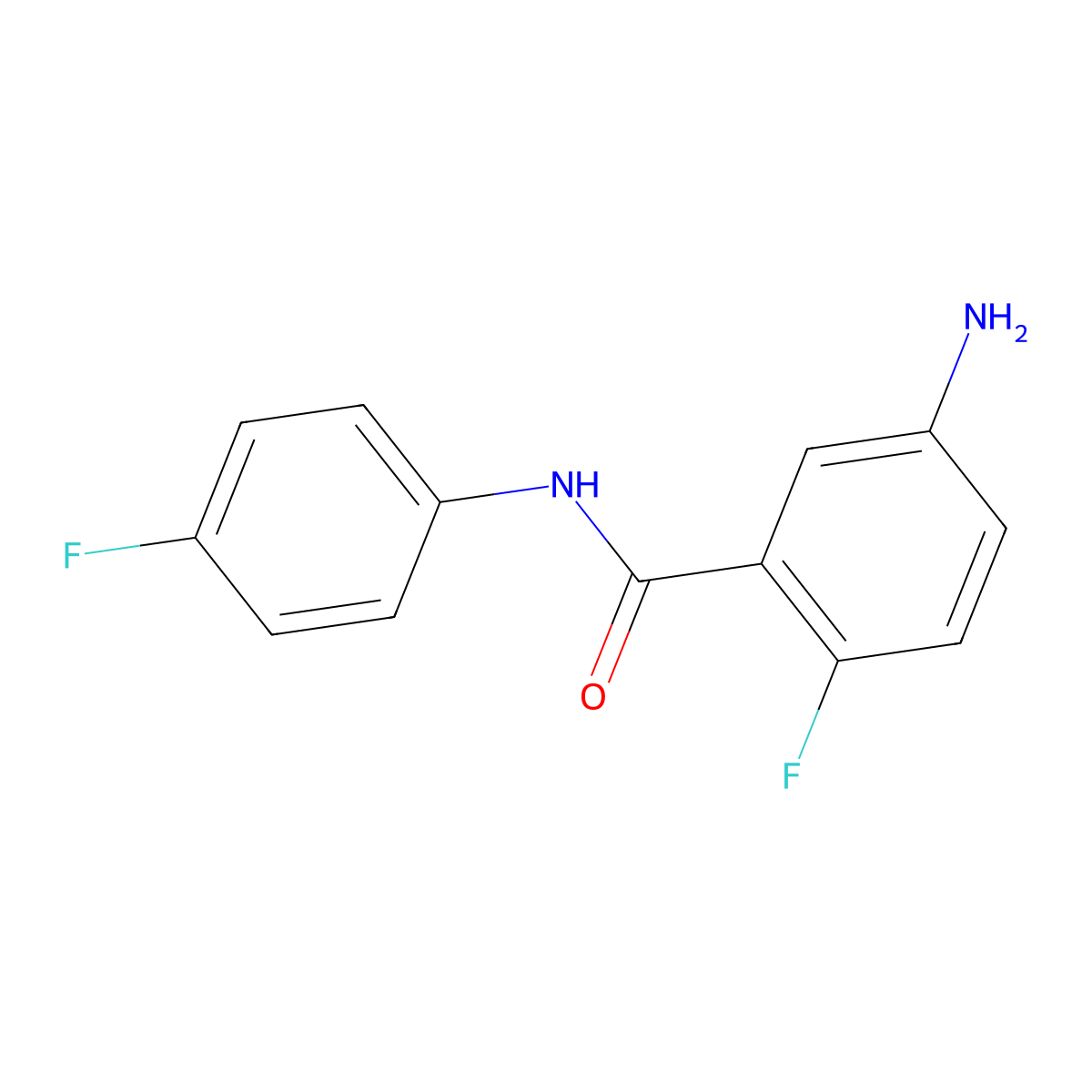 5-amino-2-fluoro-N-(4-fluorophenyl)benzamide molecular structure, CAS 1156070-90-4