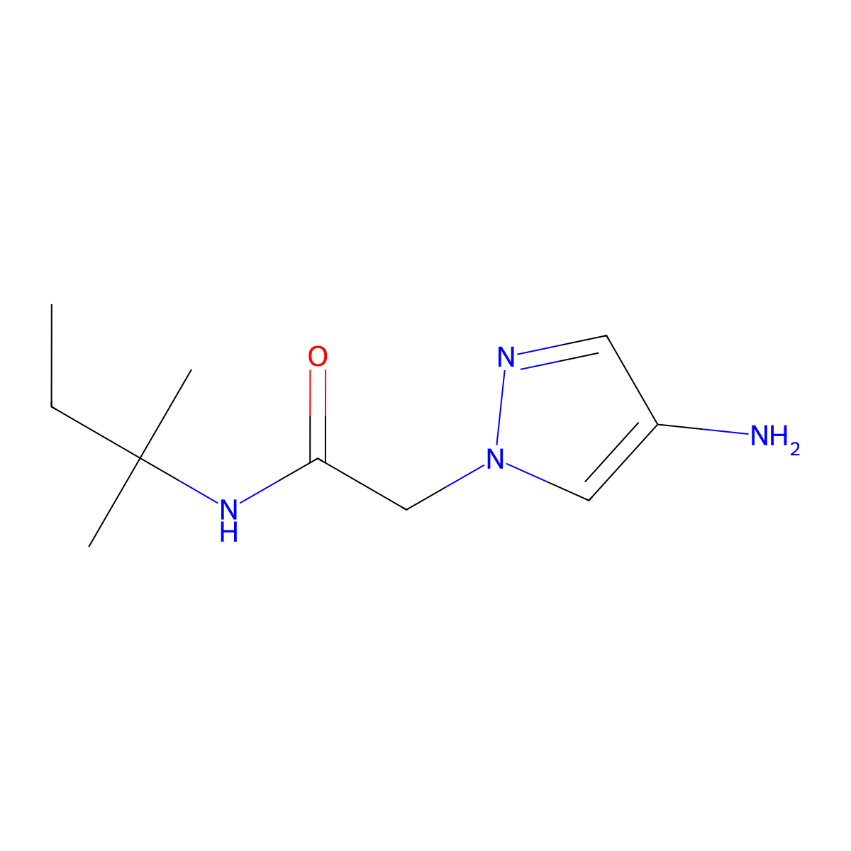 2-(4-Amino-1h-pyrazol-1-yl)-N-(tert-pentyl)acetamide molecular structure, CAS 1156076-08-2