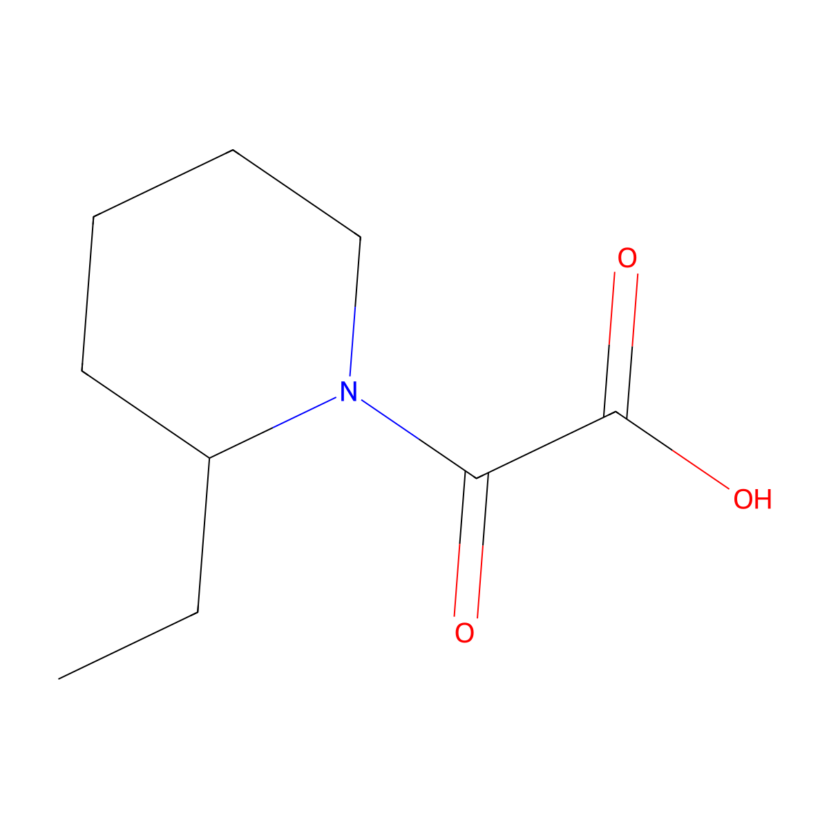 (2-Ethylpiperidin-1-yl)(oxo)acetic acid molecular structure, CAS 1156076-62-8