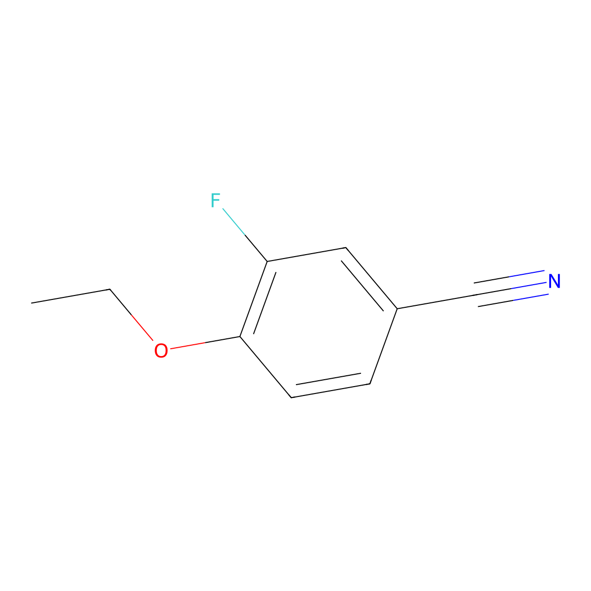 4-Ethoxy-3-fluorobenzonitrile molecular structure, CAS 1156079-46-7