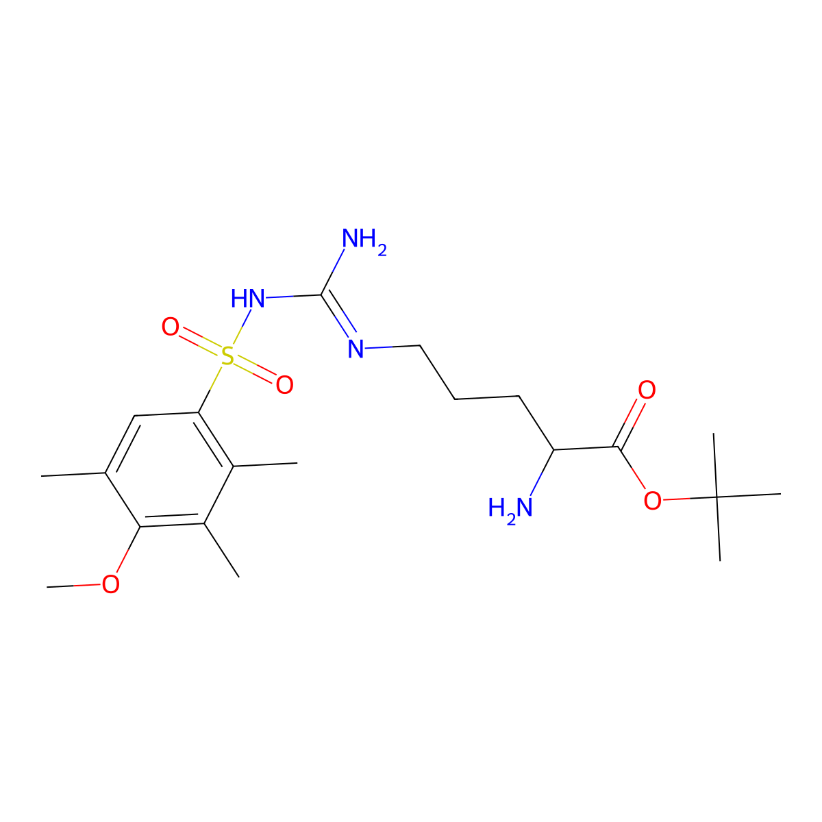 H-Arg(Mtr)-OtBu (free base) molecular structure, CAS 115608-61-2