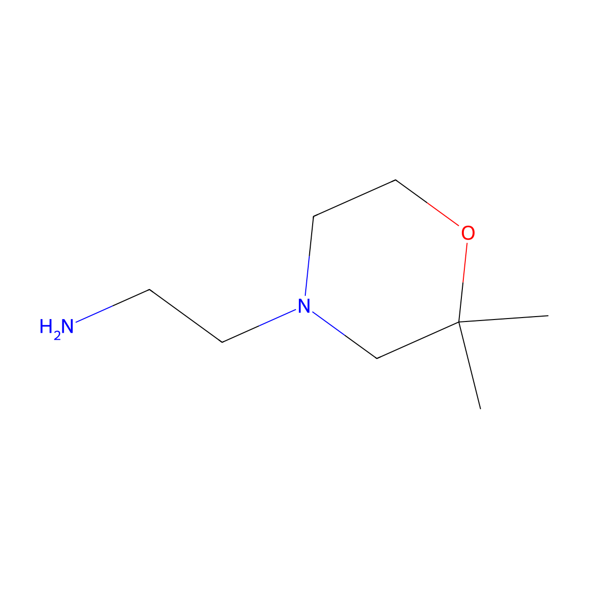 2-(2,2-Dimethylmorpholin-4-yl)ethan-1-amine molecular structure, CAS 1156086-77-9