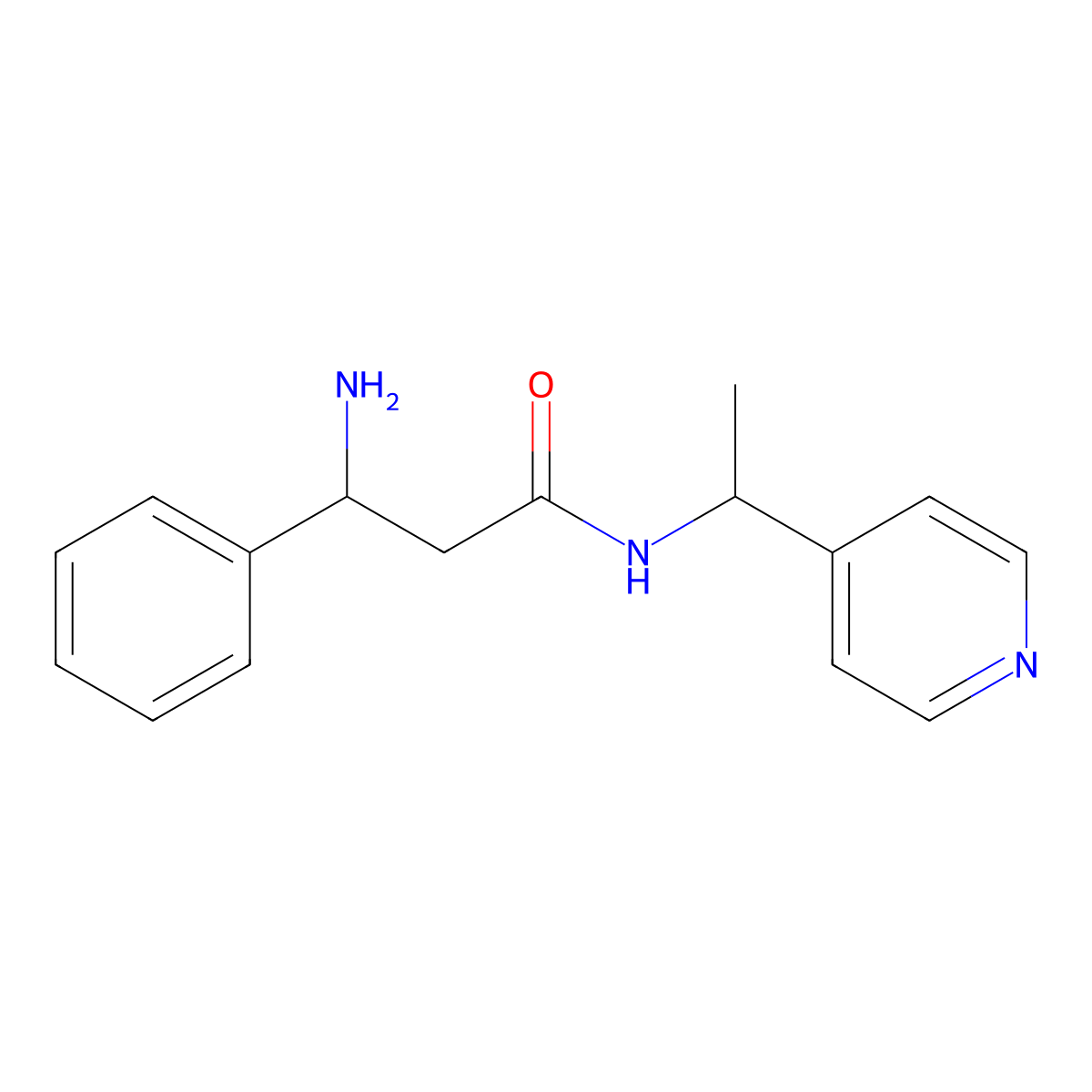 3-Amino-3-phenyl-N-[1-(pyridin-4-YL)ethyl]propanamide molecular structure, CAS 1156098-27-9