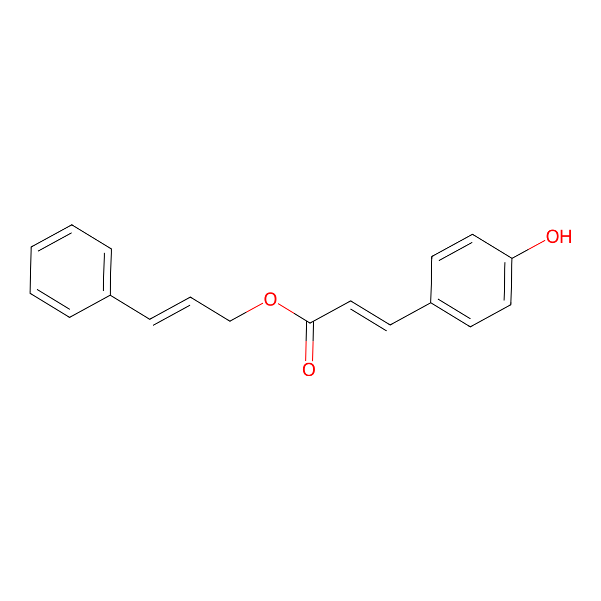 3-Phenylprop-2-en-1-yl 3-(4-hydroxyphenyl)prop-2-enoate molecular structure, CAS 115610-77-0