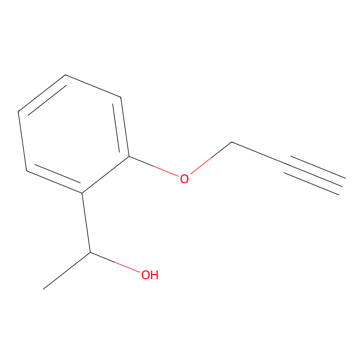 1-[2-(Prop-2-yn-1-yloxy)phenyl]ethan-1-ol molecular structure, CAS 1156100-55-8