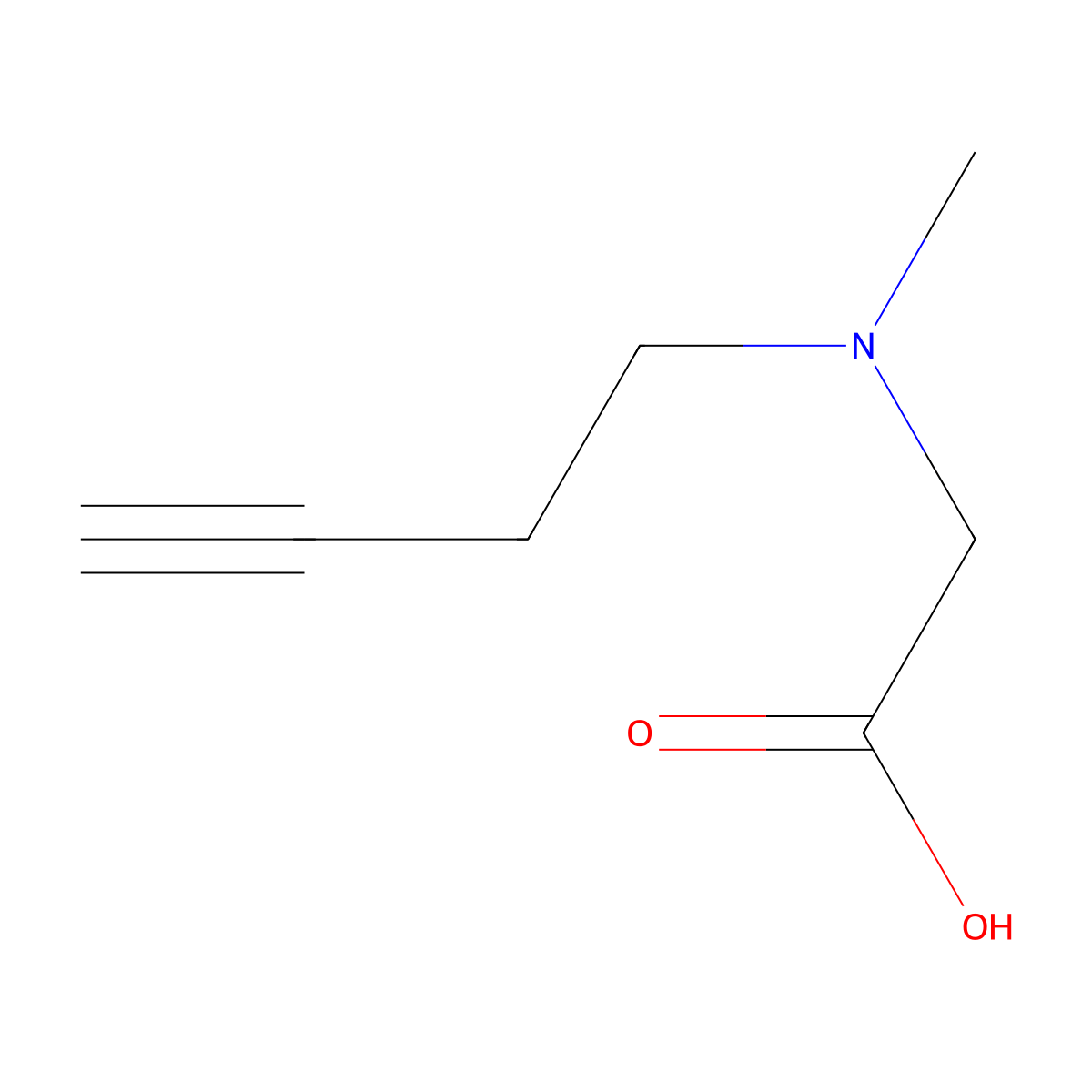 2-[(But-3-yn-1-yl)(methyl)amino]acetic acid molecular structure, CAS 1156110-32-5