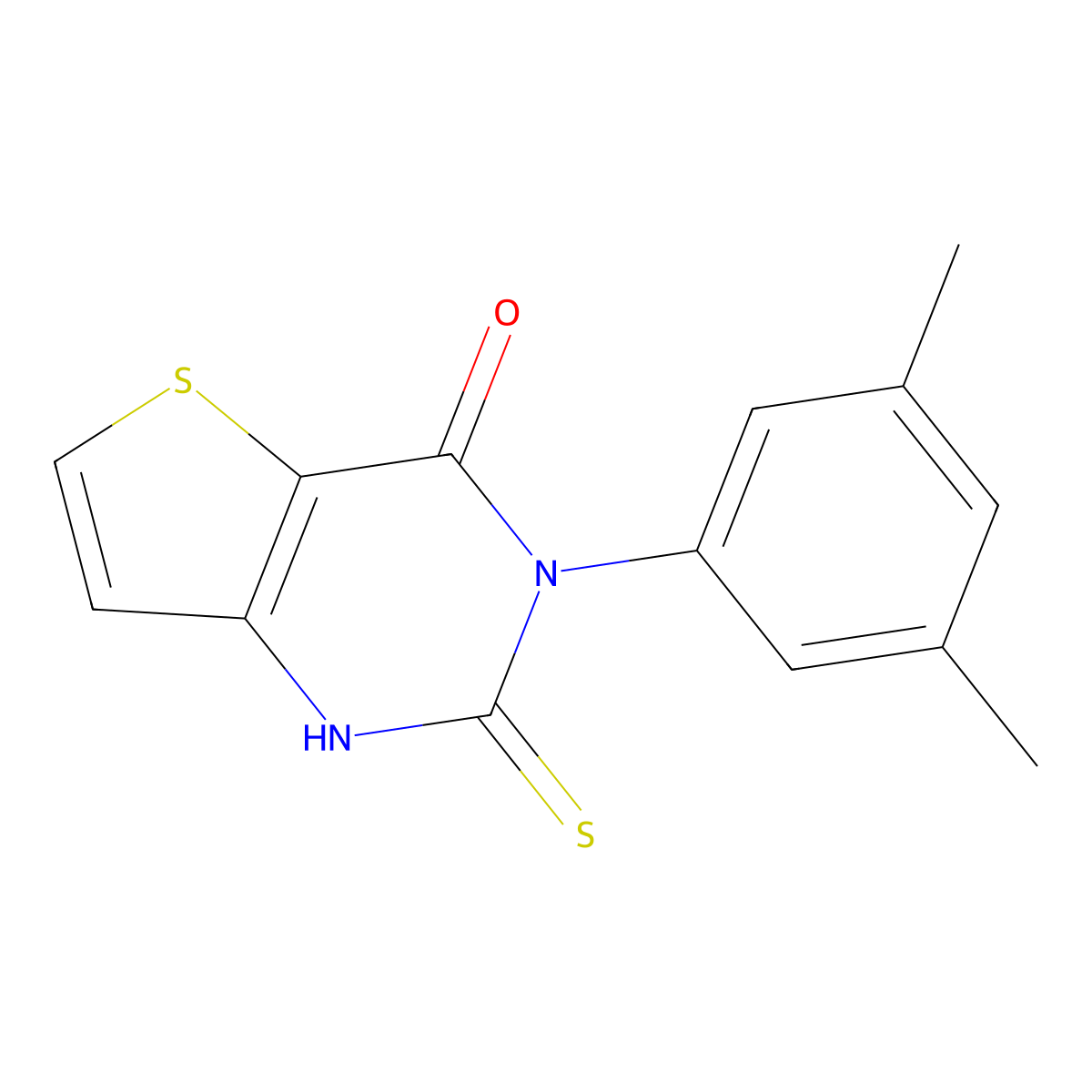3-(3,5-dimethylphenyl)-2-thioxo-2,3-dihydrothieno[3,2-d]pyrimidin-4(1H)-one molecular structure, CAS 1156110-81-4