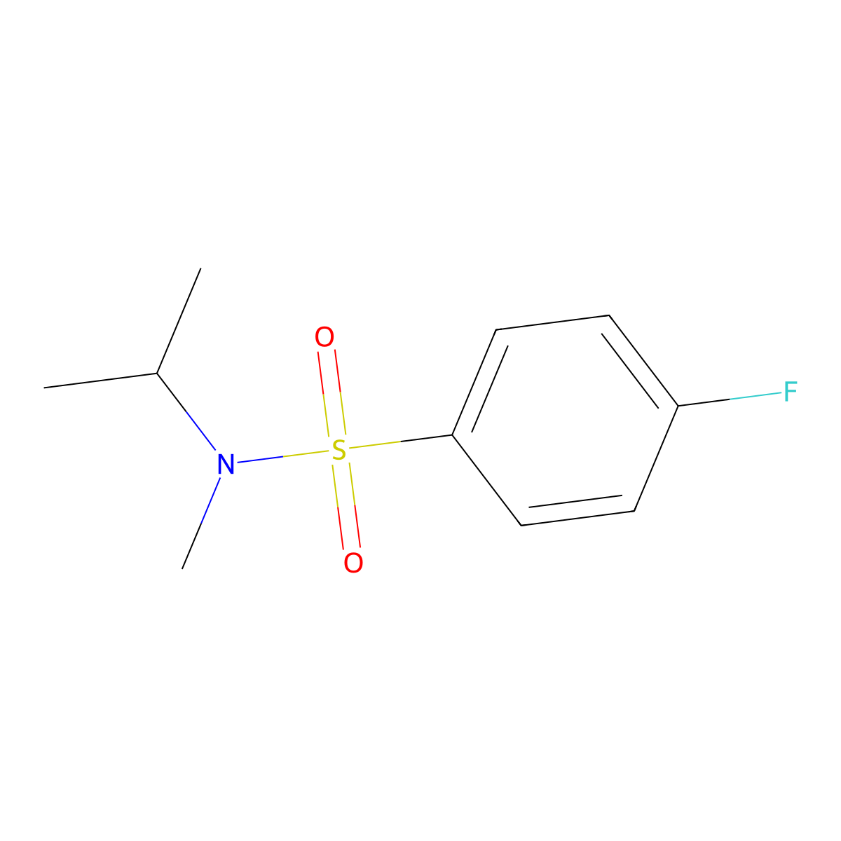 4-fluoro-N-methyl-N-(propan-2-yl)benzene-1-sulfonamide molecular structure, CAS 1156113-08-4