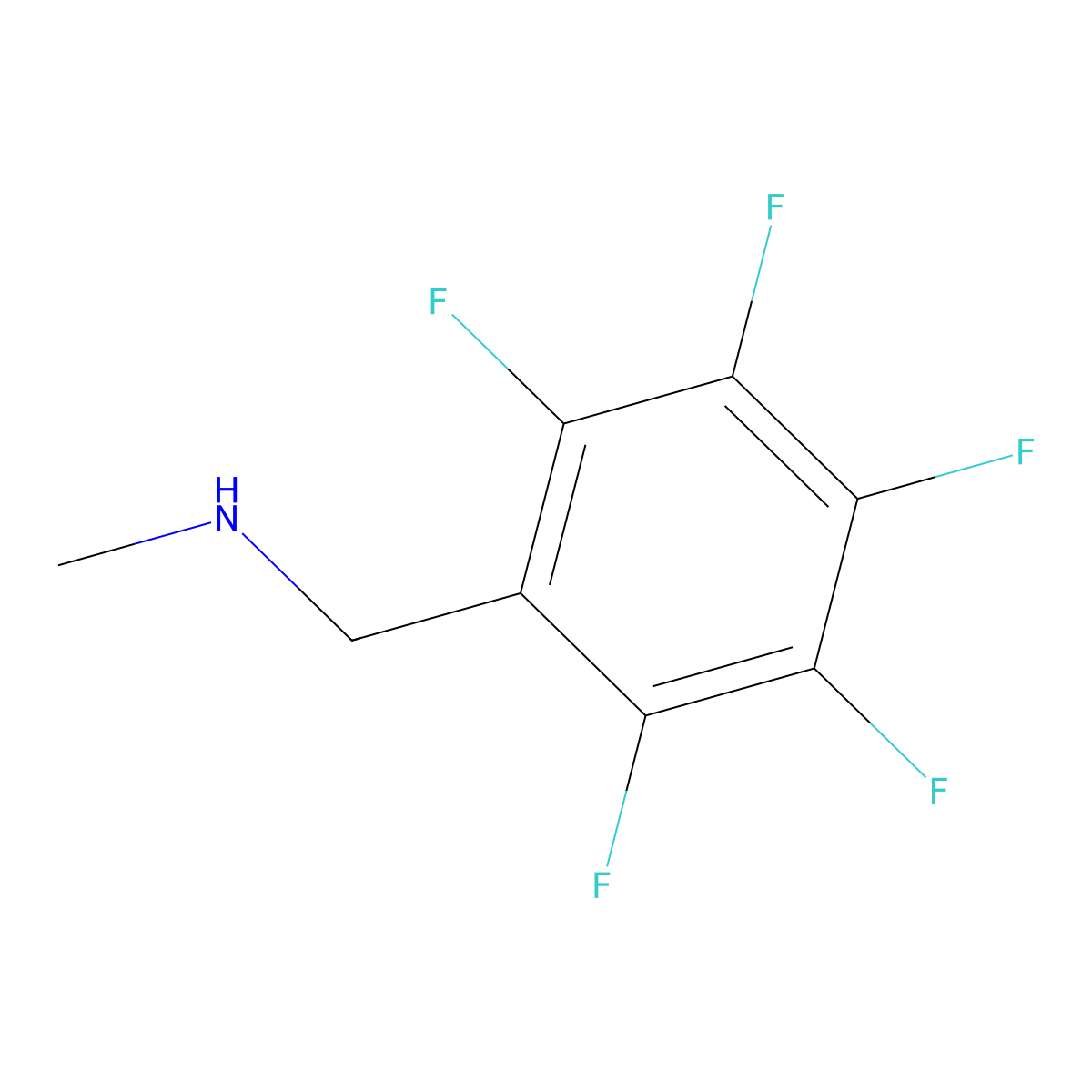 n-Methyl-1-(perfluorophenyl)methanamine molecular structure, CAS 1156113-49-3