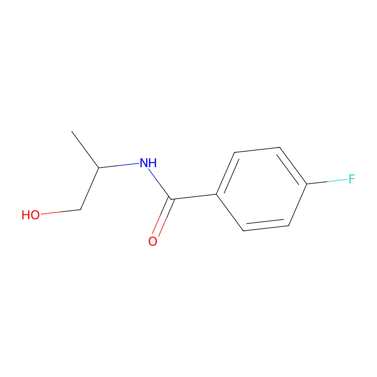 4-fluoro-N-(1-hydroxypropan-2-yl)benzamide molecular structure, CAS 1156114-22-5