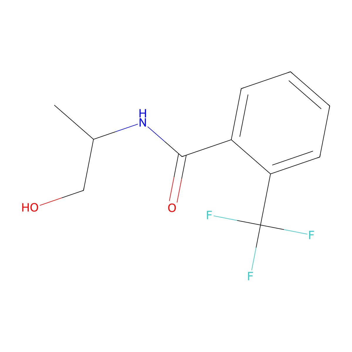 N-(1-hydroxypropan-2-yl)-2-(trifluoromethyl)benzamide molecular structure, CAS 1156116-24-3