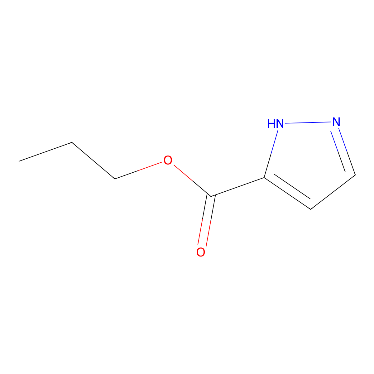 propyl 1H-pyrazole-3-carboxylate molecular structure, CAS 1156120-89-6