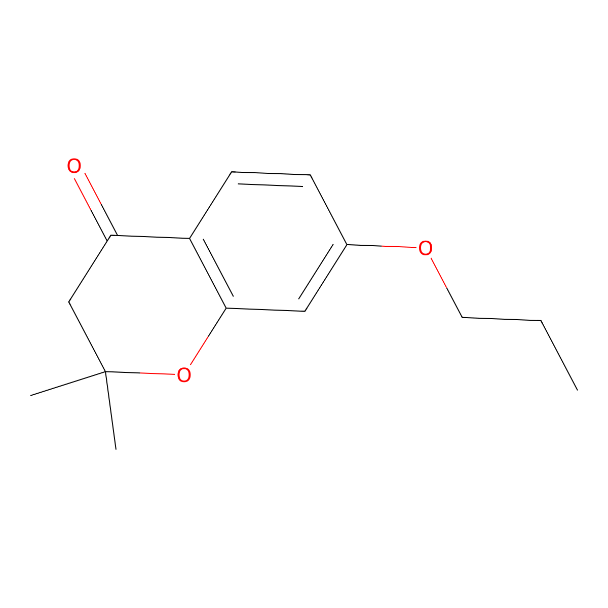 2,2-dimethyl-7-propoxy-2,3-dihydro-4H-chromen-4-one molecular structure, CAS 115613-80-4
