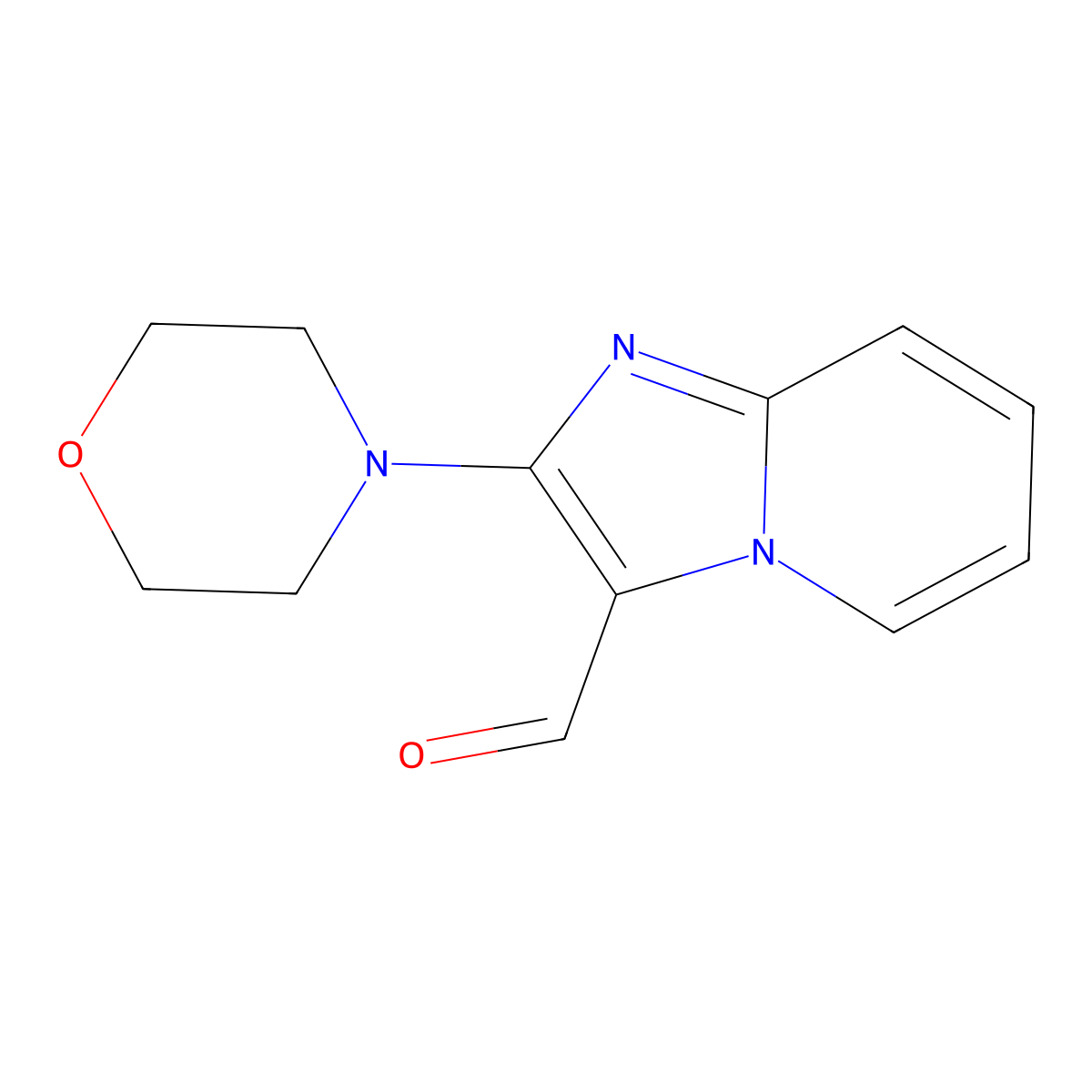 2-(Morpholin-4-yl)imidazo(1,2-a)pyridine-3-carbaldehyde molecular structure, CAS 1156132-35-2