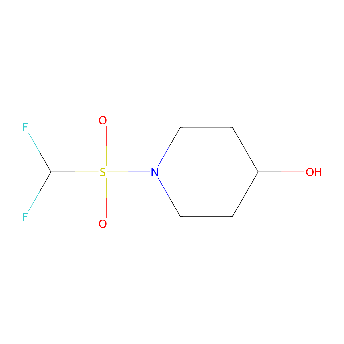 1-(Difluoromethylsulfonyl)piperidin-4-ol molecular structure, CAS 1156133-61-7