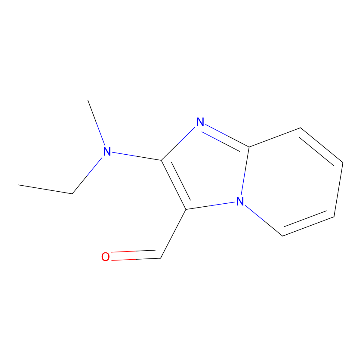 2-[Ethyl(methyl)amino]imidazo[1,2-a]pyridine-3-carbaldehyde molecular structure, CAS 1156134-50-7