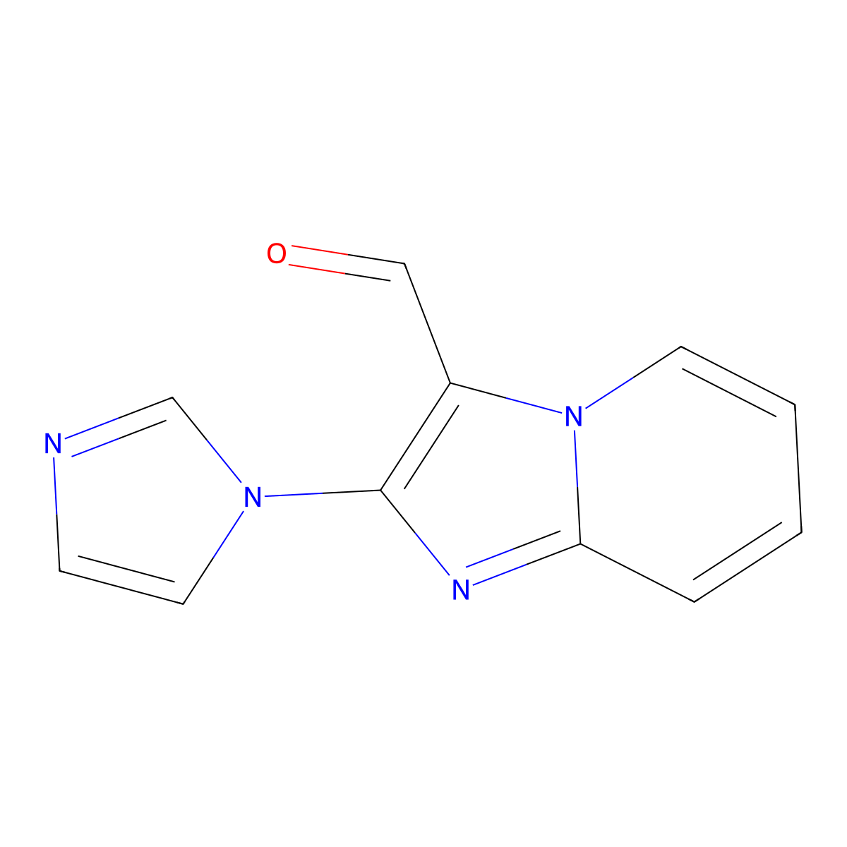 2-(1H-imidazol-1-yl)imidazo[1,2-a]pyridine-3-carbaldehyde molecular structure, CAS 1156138-97-4