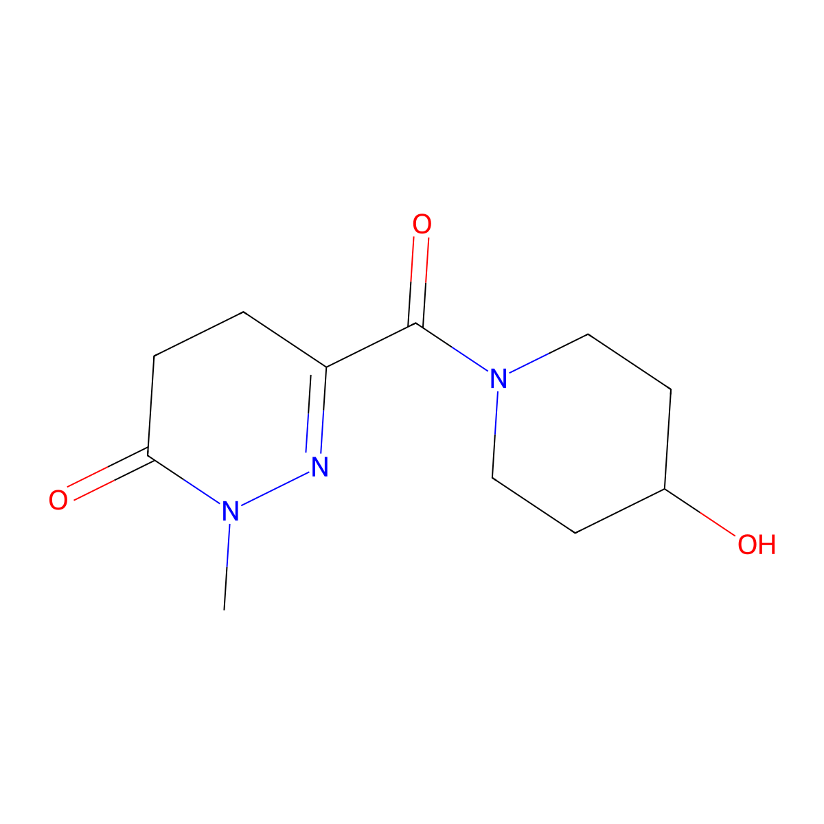 6-(4-Hydroxypiperidine-1-carbonyl)-2-methyl-2,3,4,5-tetrahydropyridazin-3-one molecular structure, CAS 1156143-25-7