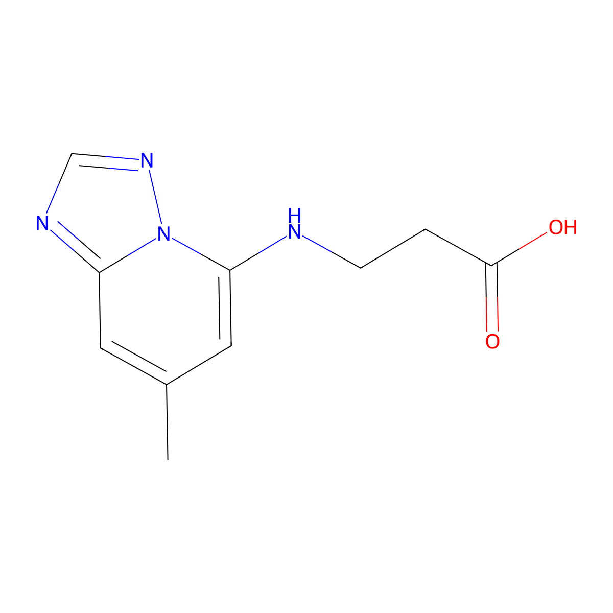 3-({7-Methyl-[1,2,4]triazolo[1,5-a]pyridin-5-yl}amino)propanoic acid molecular structure, CAS 1156144-41-0