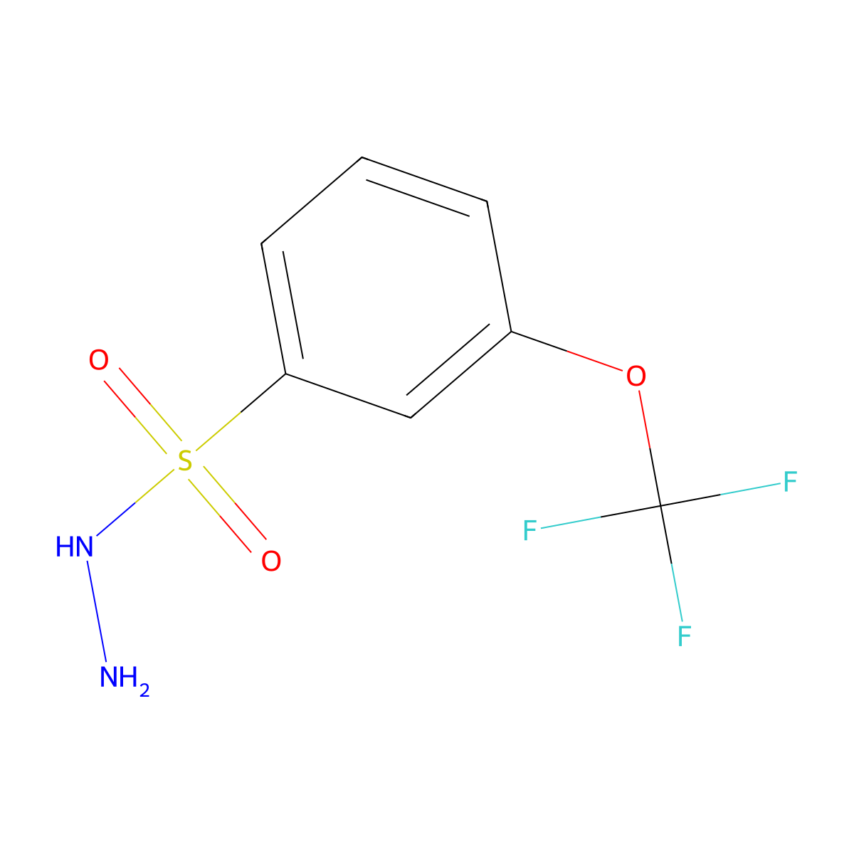 3-(Trifluoromethoxy)benzenesulfonohydrazide molecular structure, CAS 1156144-63-6