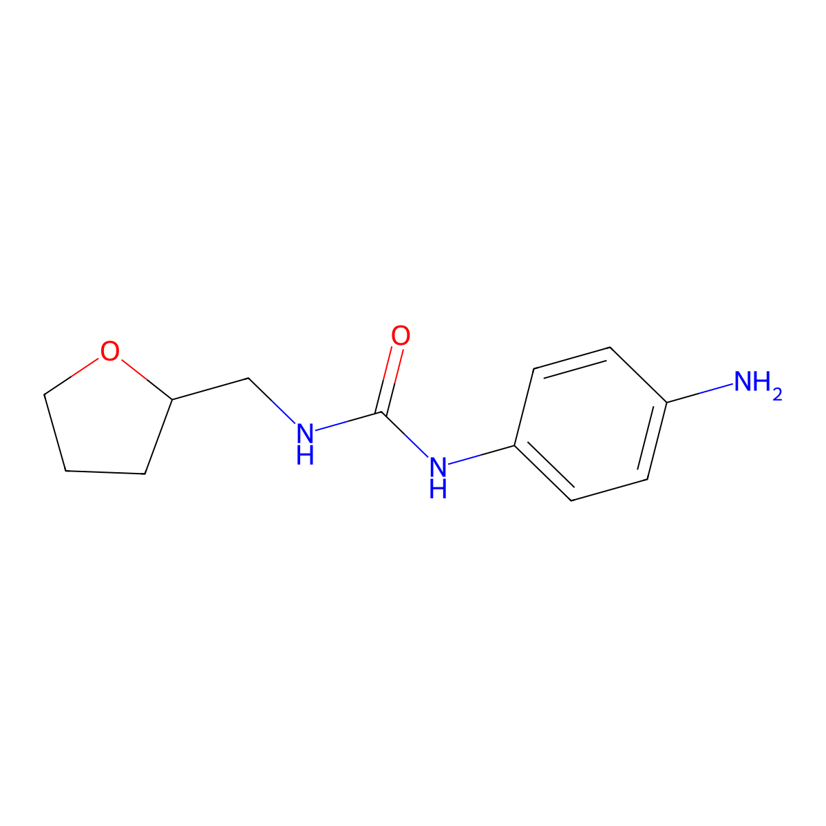 1-(4-Aminophenyl)-3-(oxolan-2-ylmethyl)urea molecular structure, CAS 1156147-59-9