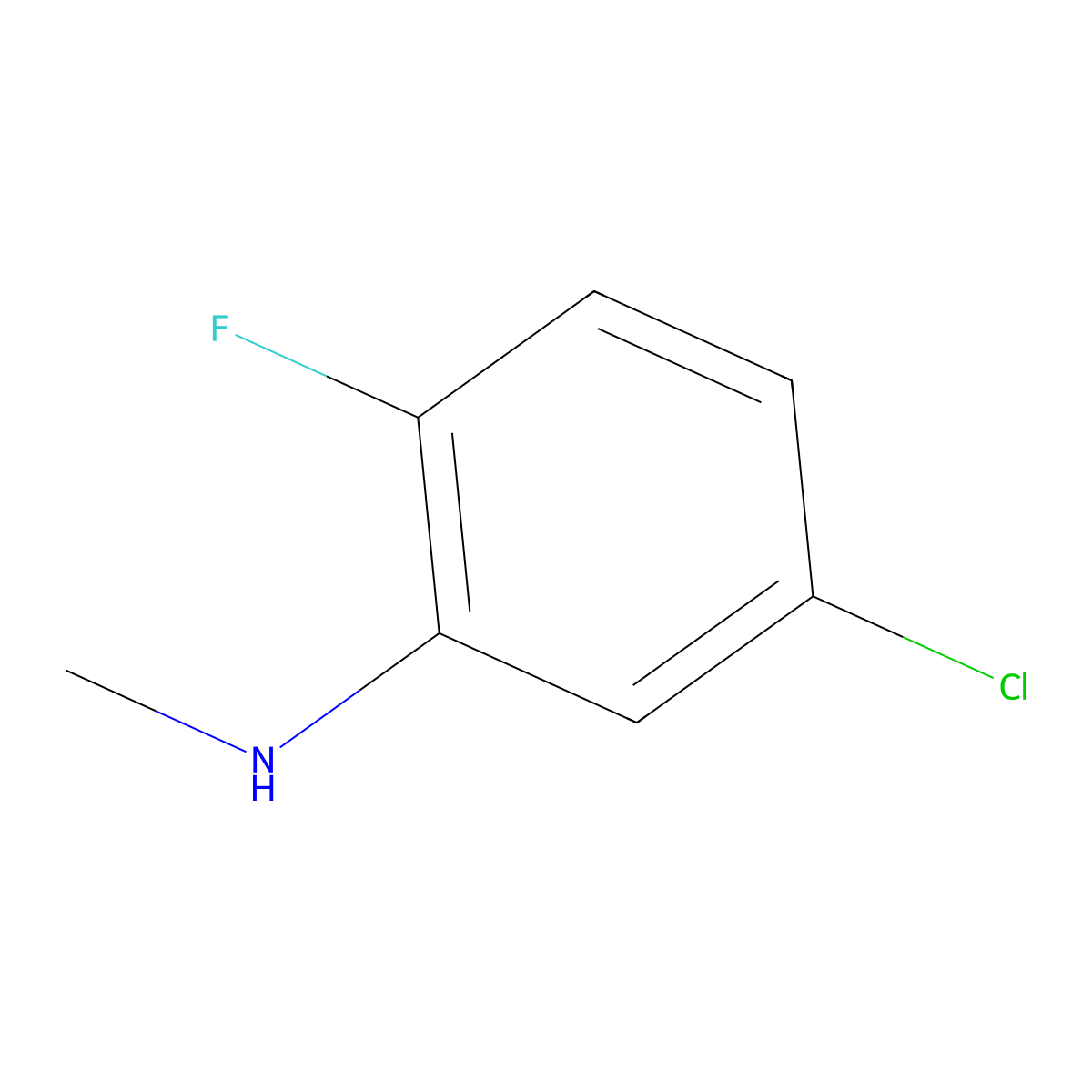 5-Chloro-2-fluoro-N-methylaniline molecular structure, CAS 1156149-56-2