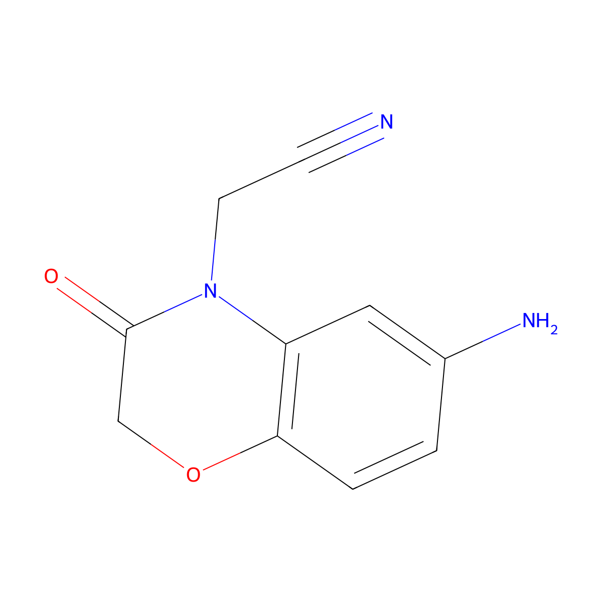 2-(6-Amino-3-oxo-2,3-dihydro-4H-benzo[b][1,4]oxazin-4-yl)acetonitrile molecular structure, CAS 115615-01-5