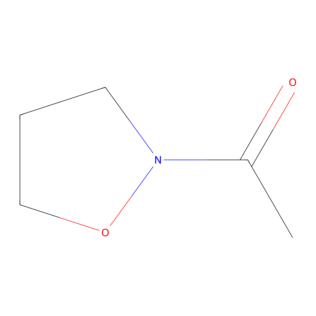 1-(1,2-Oxazolidin-2-yl)ethan-1-one molecular structure, CAS 115615-36-6