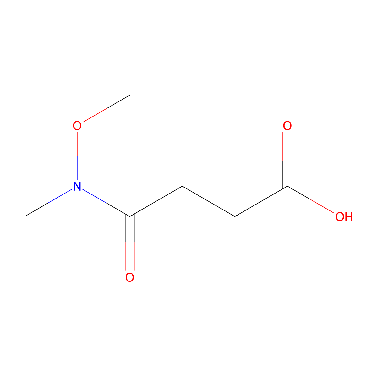 4-(Methoxy(methyl)amino)-4-oxobutanoic acid molecular structure, CAS 1156151-44-8