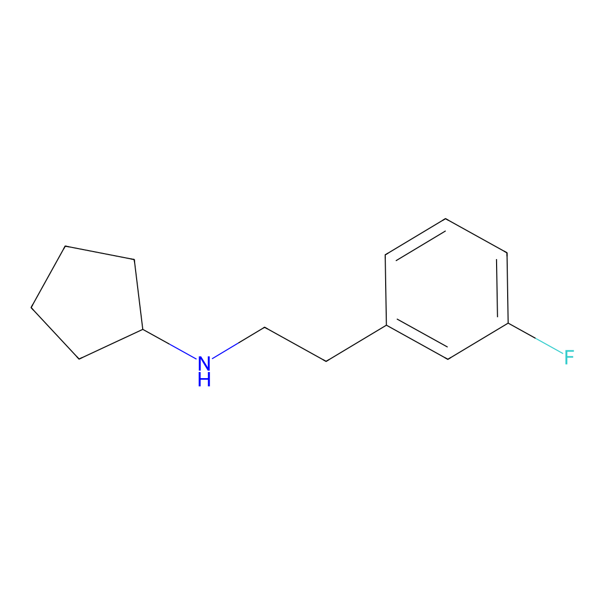 N-[2-(3-fluorophenyl)ethyl]cyclopentanamine molecular structure, CAS 1156152-22-5